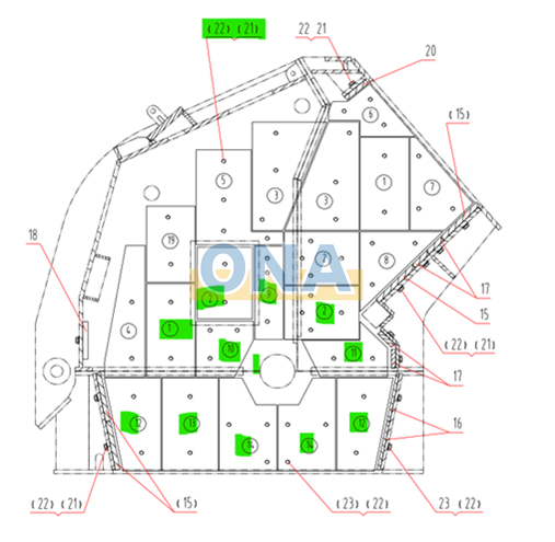 trio impact crusher parts