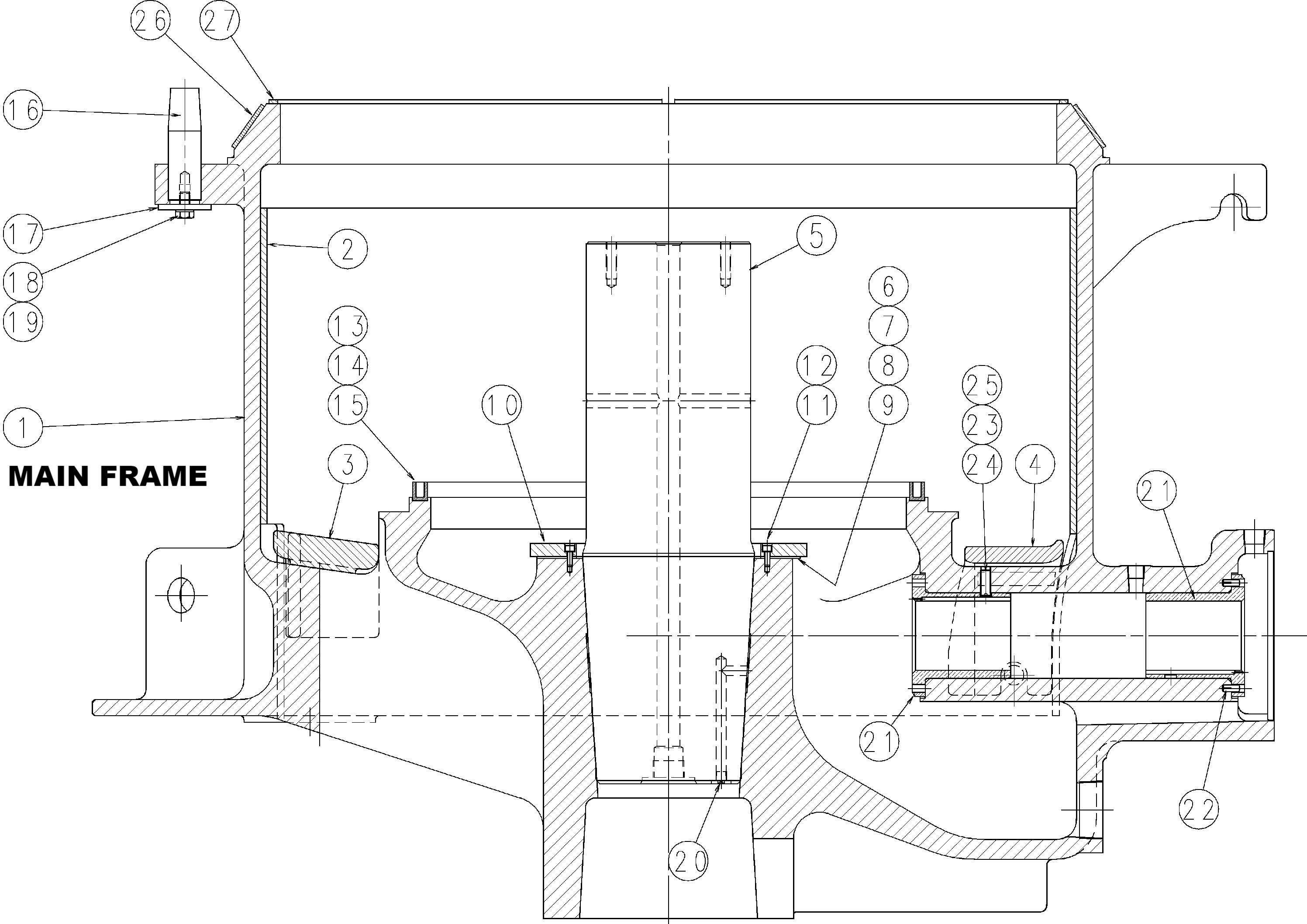 HP200 Cone Crusher Parts