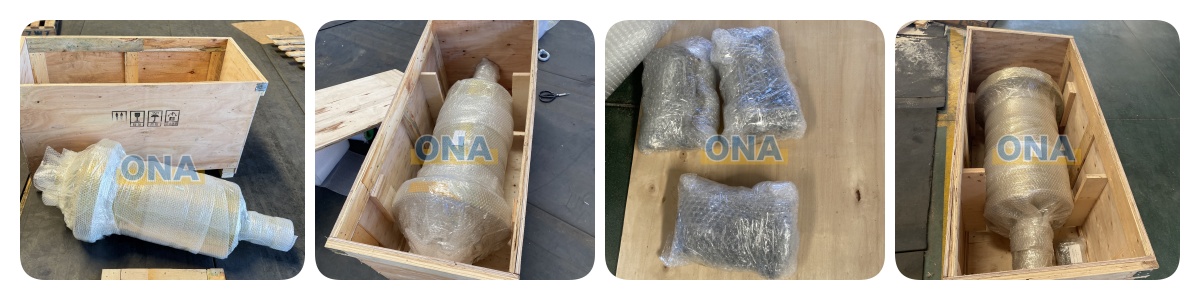 Shaft assembly with housing packing